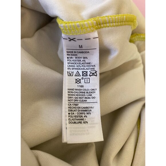 Old Navy Women’s Chartreuse Textured One-Piece Swimsuit With Twist Front Size M - Picture 6 of 7